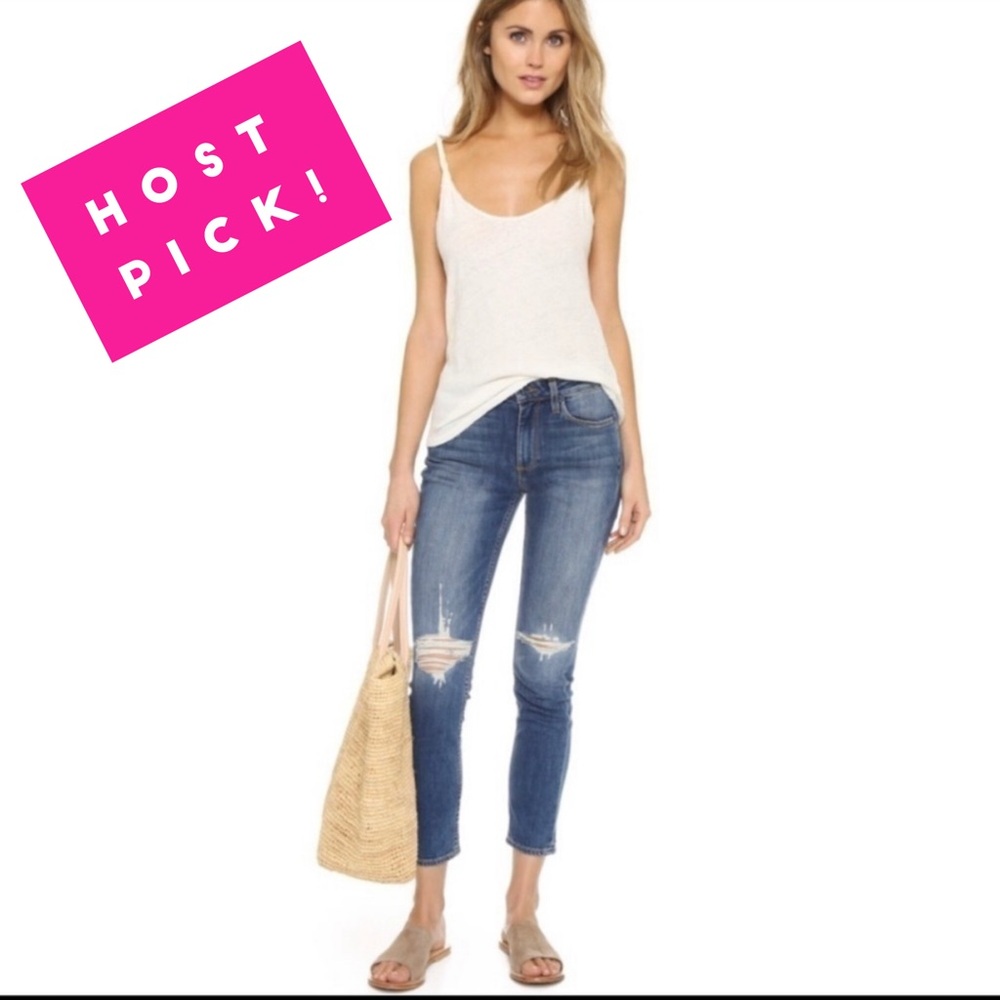 Paige Carter Slim Jeans Amanda Destructed EUC Size 30